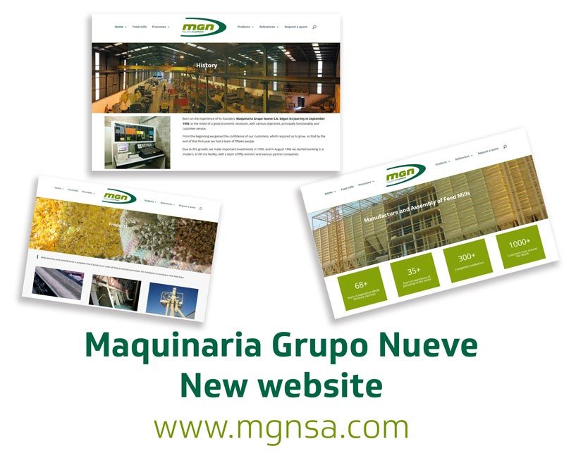 Maquinaría Grupo Nueve presenta su nueva web
